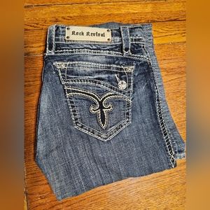 Rock Revival Johanna Straight leg womens jeans.  Tag size 31.